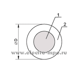 П0613. Провод ПВ6-З 25,0 кв.мм изолированный прозрачная оболочка для заземления (Электрокабель Кольчугино)