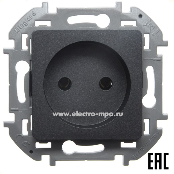Ю5855. Механизм Inspiria 673713 розетки с/п антрацит (Legrand/Daccord)