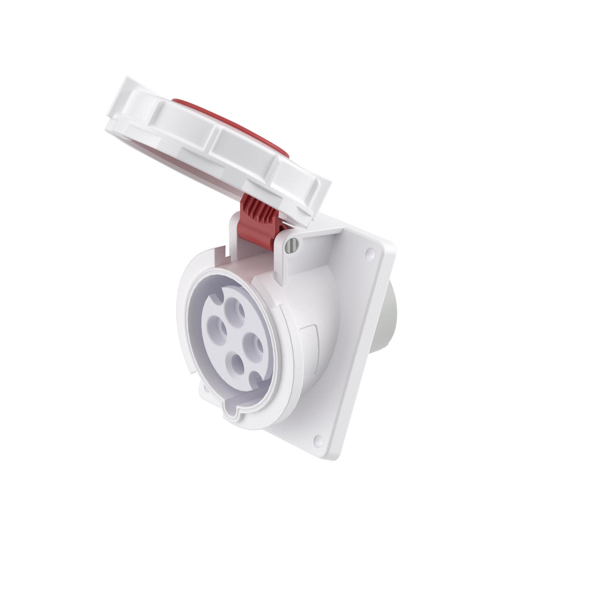 Р57. Розетка DIS4183266 панельная с наклоном PAS IP67 32А 3P+E 400В (ДКС)