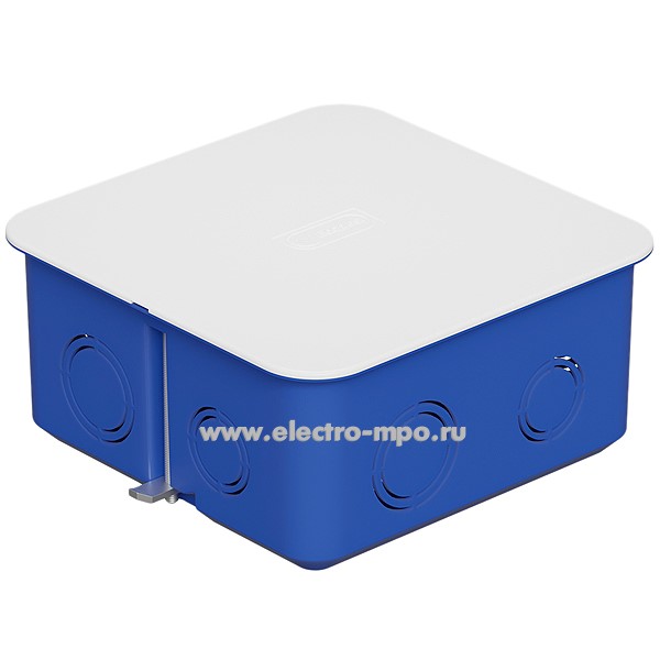 К18. Коробка 44667 распред. с крышкой для гск 100х100x50мм с металл. лапками, IP30 (Экопласт)