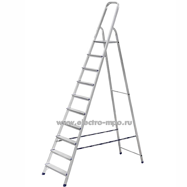 В62. Стремянка АМ710 профессиональная алюминиевая 10 ступеней (Алюмет Россия)