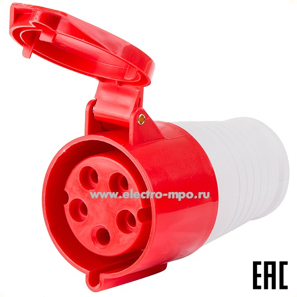 Р66. Розетка 11-8923 225 переносная 3Р+РЕ+N 32А 380В IP44 (Rexant)