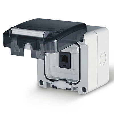 Р57. Розетка DIS137648150 RJ 45, настенная (ДКС)