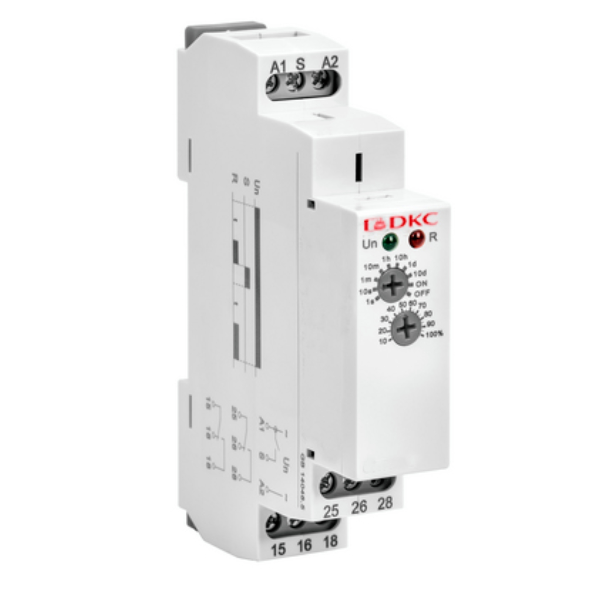 А69. Реле DRM-TB-2-240 времени, задержка выключения, конфигурация контакта 2CO, AС/DC 12-240В (ДКС)