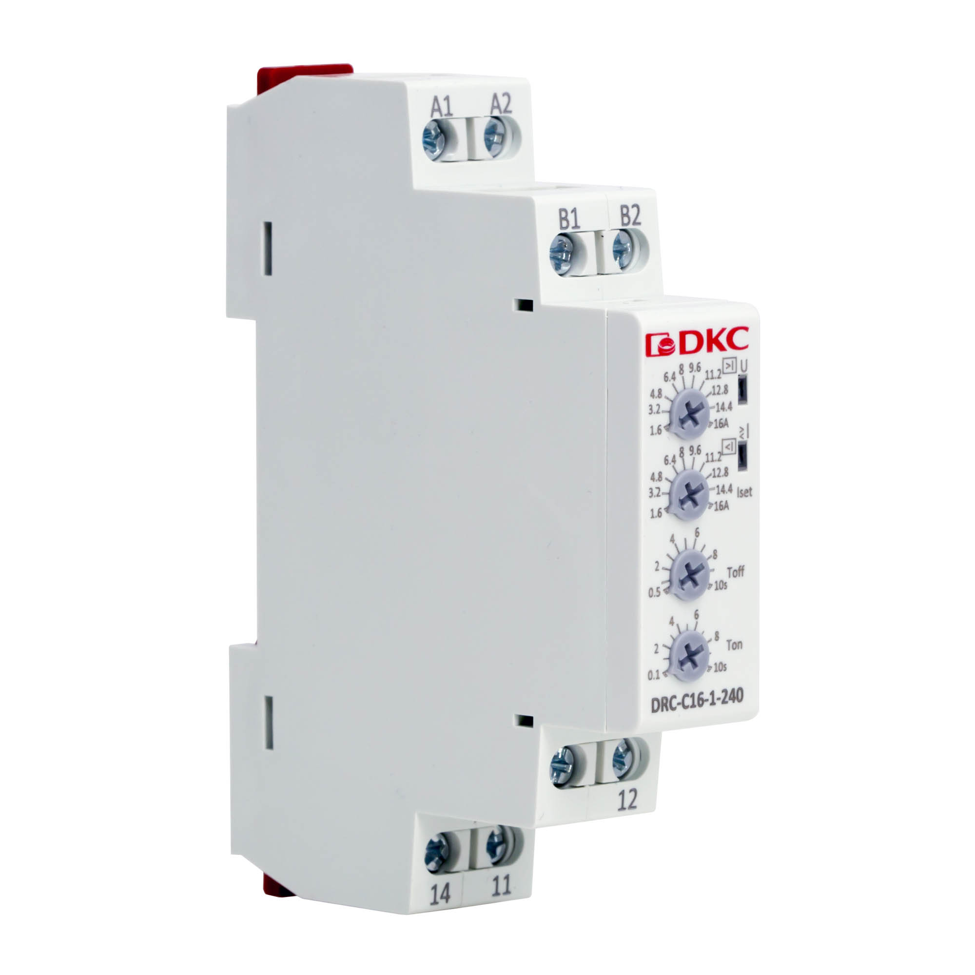 А76. Реле DRC-C16-1-240 контроля тока, тип DRC, 1.6-16А, конфигурация контакта 1CO, 24-240 AC/DC (ДКС)