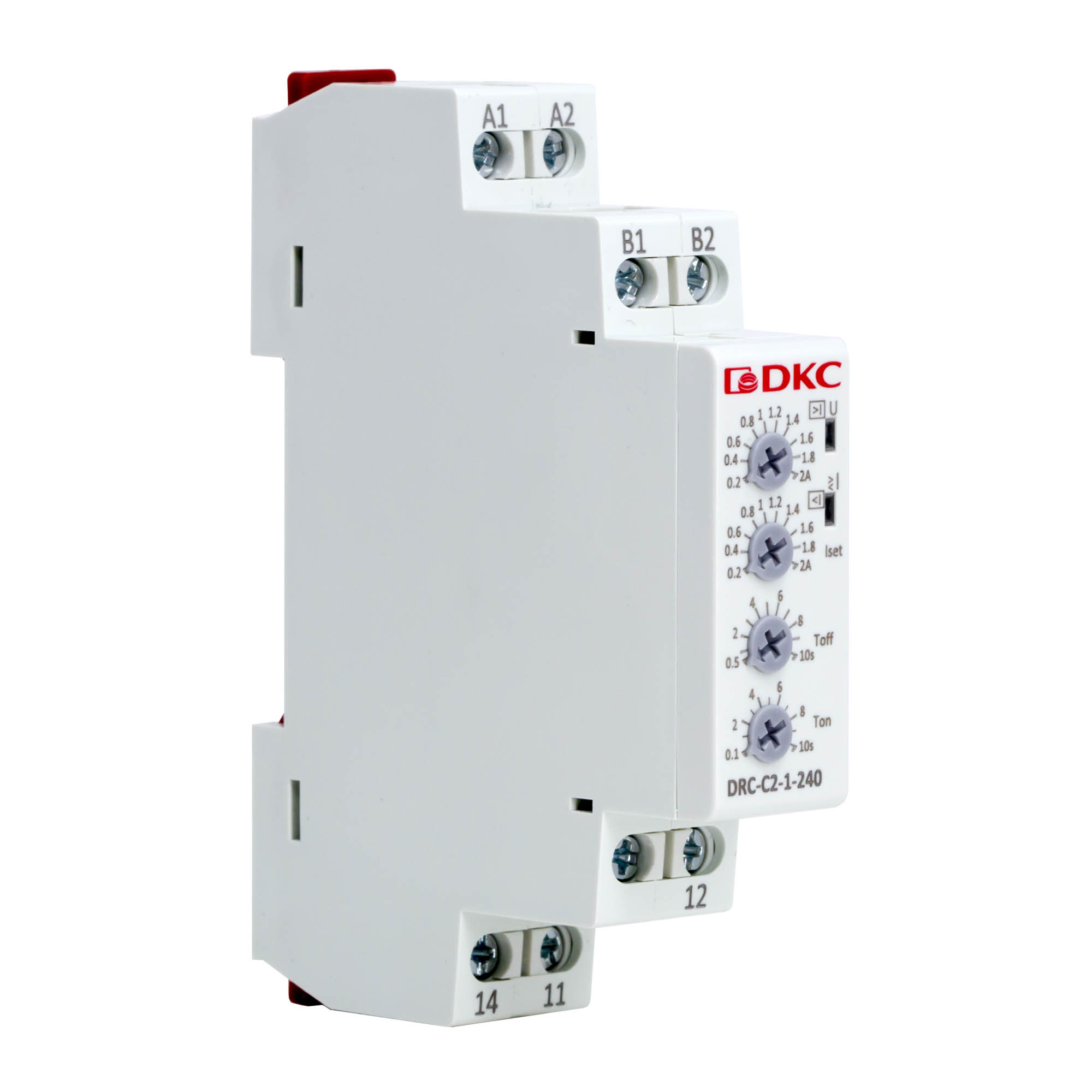 А76. Реле DRC-C2-1-240 контроля тока, тип DRC, 0.2-2А, конфигурация контакта 1CO, 24-240 AC/DC (ДКС)
