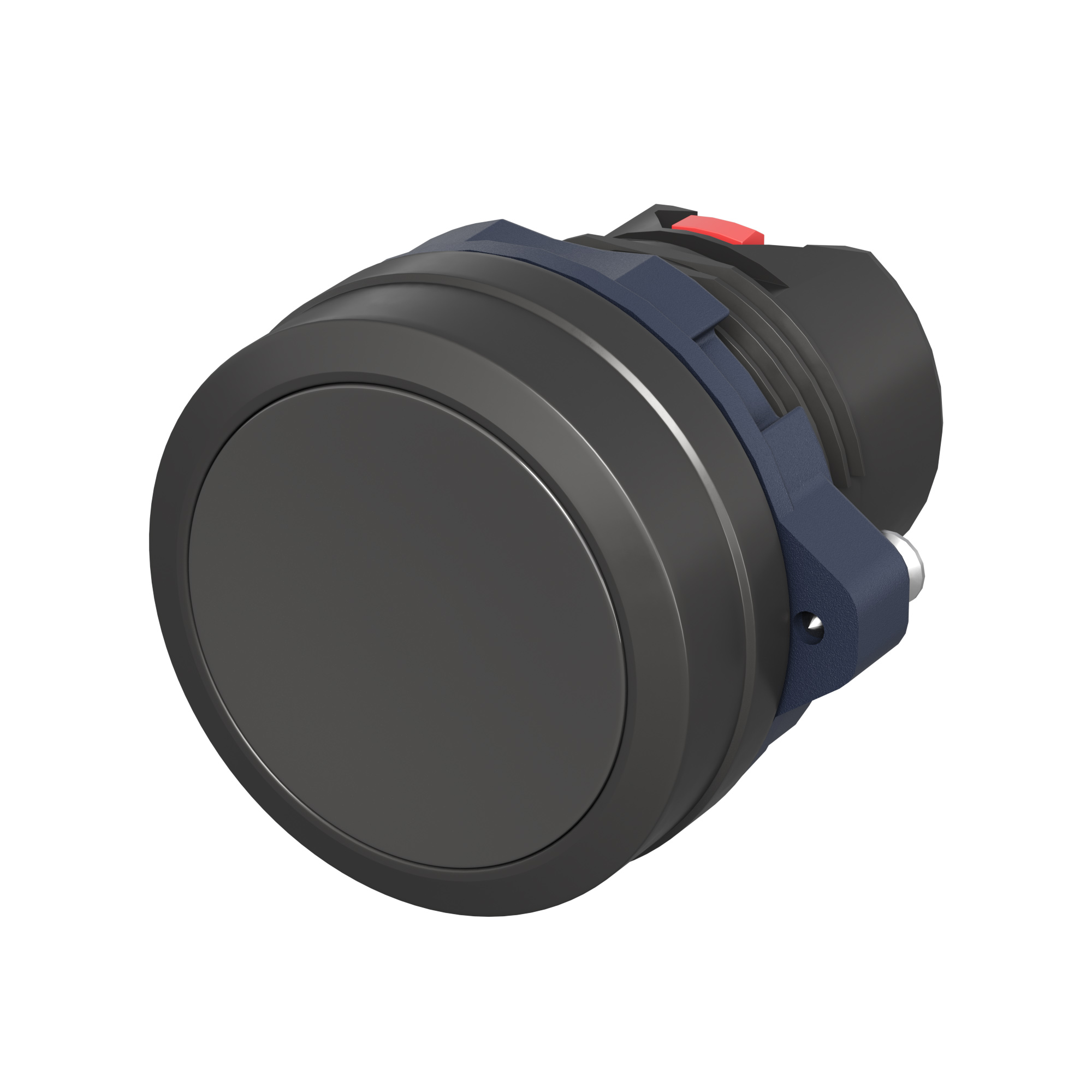 А56. Головка M22P-FMBLP кнопки плоская без фиксации, черная (ДКС)