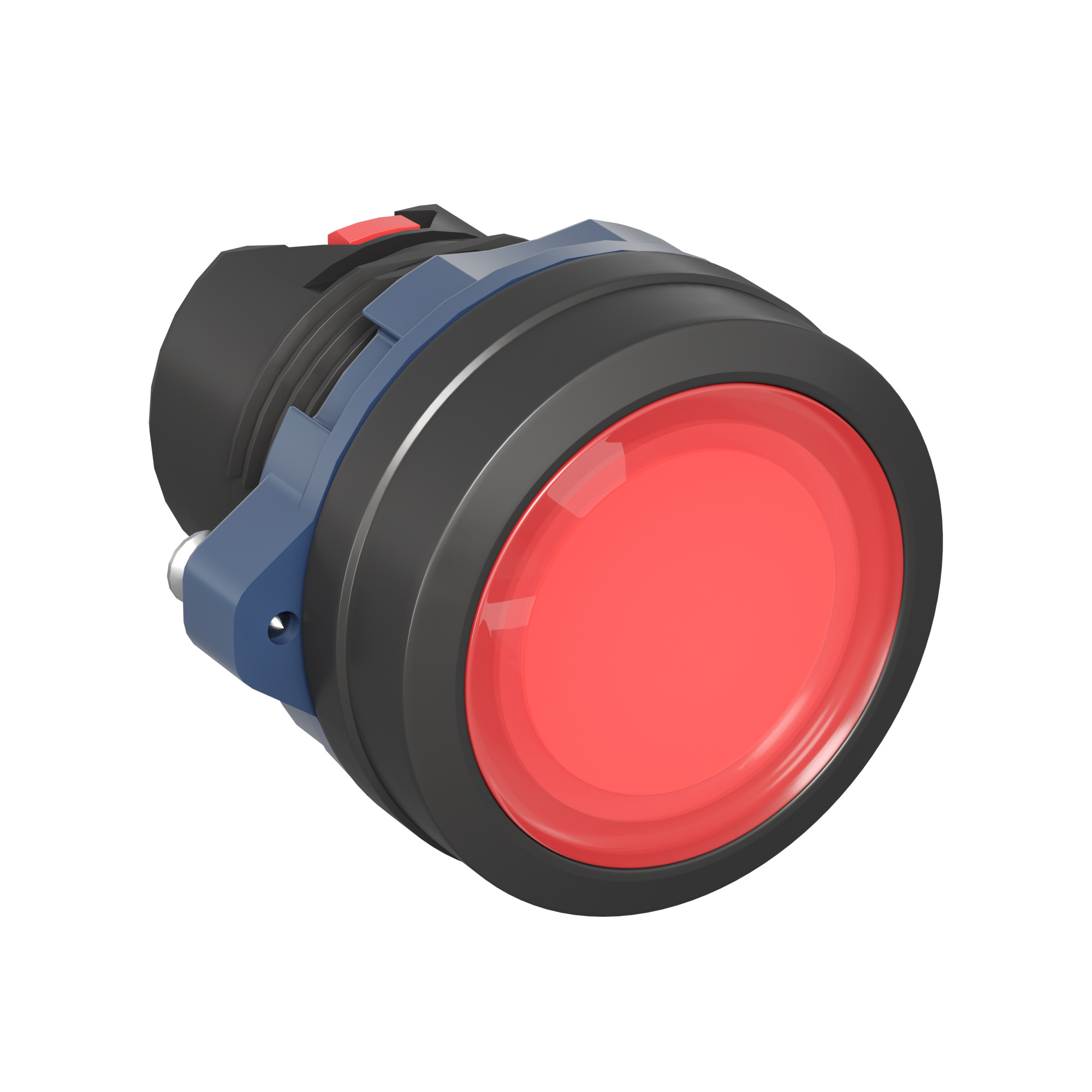 А56. Головка M22P-FLLRP кнопки плоская прозрачная с  фиксацией, красная (ДКС)