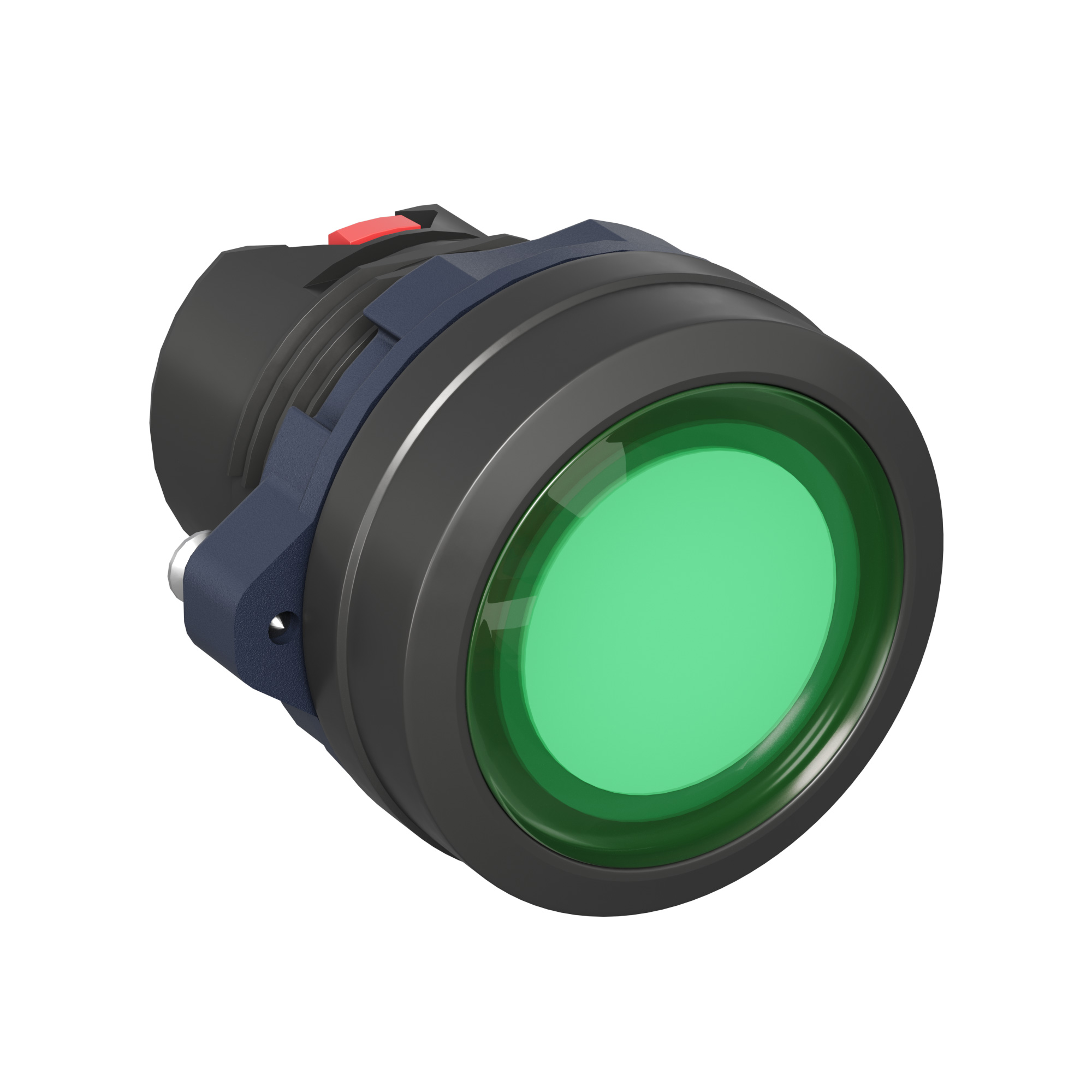 А56. Головка M22P-FLLGP кнопки плоская прозрачная с фиксацией, зеленая (ДКС)