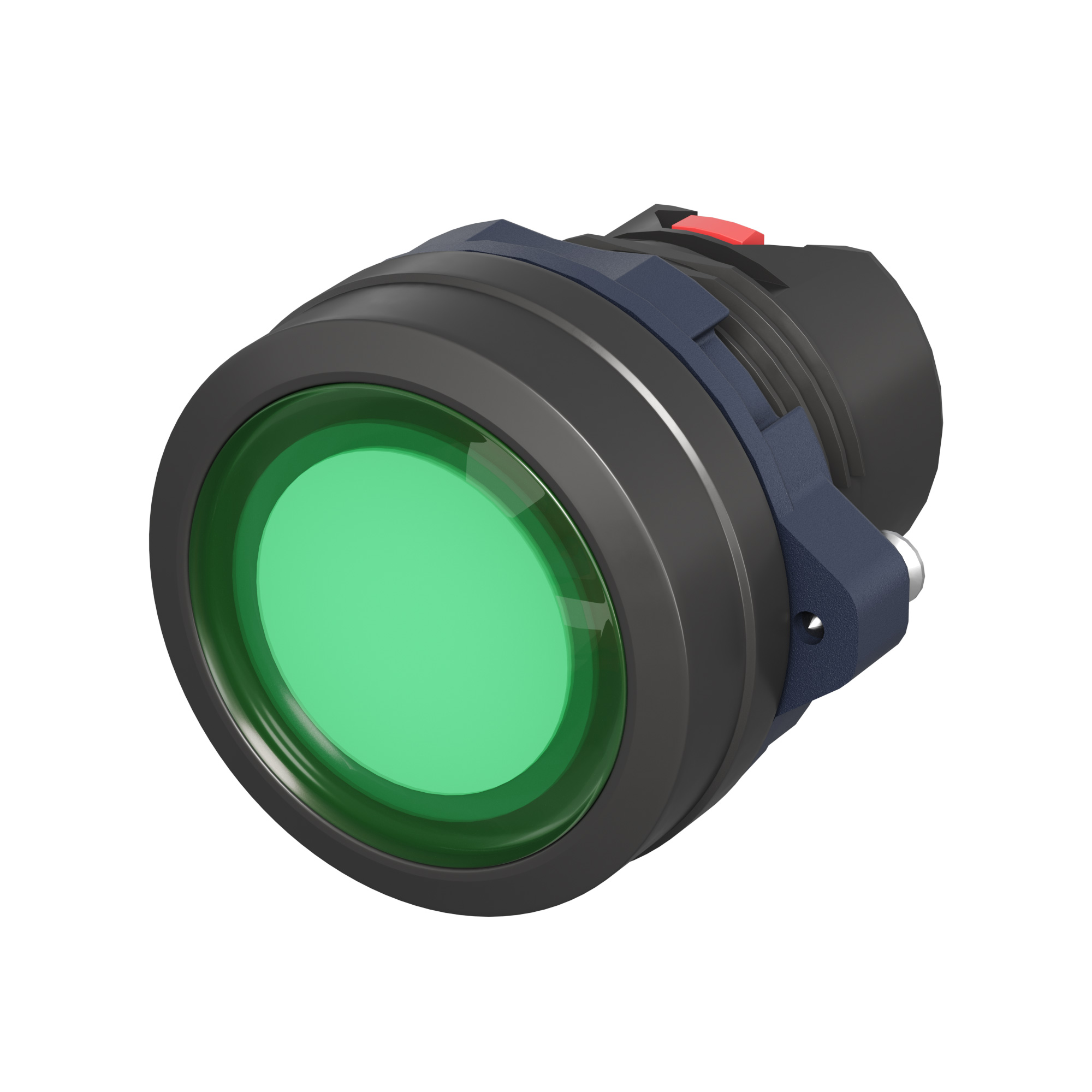 А56. Головка M22P-FMLGP кнопки плоская  прозрачная без фиксации, зеленая (ДКС)