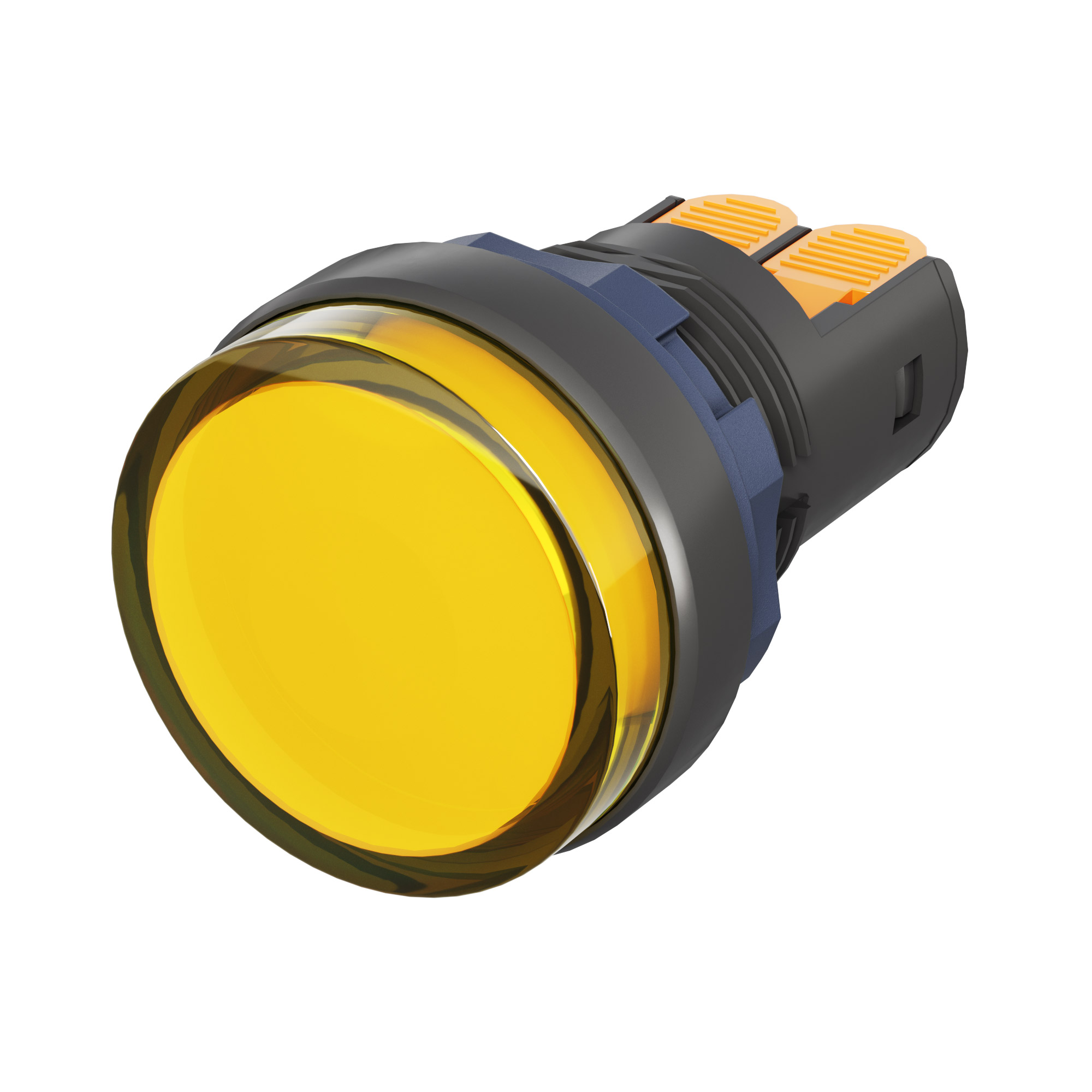 А56. Сигнальный M22L-F24YPP индикатор со  встроенным диодом 24В, желтый, зажим Plug-In (ДКС)