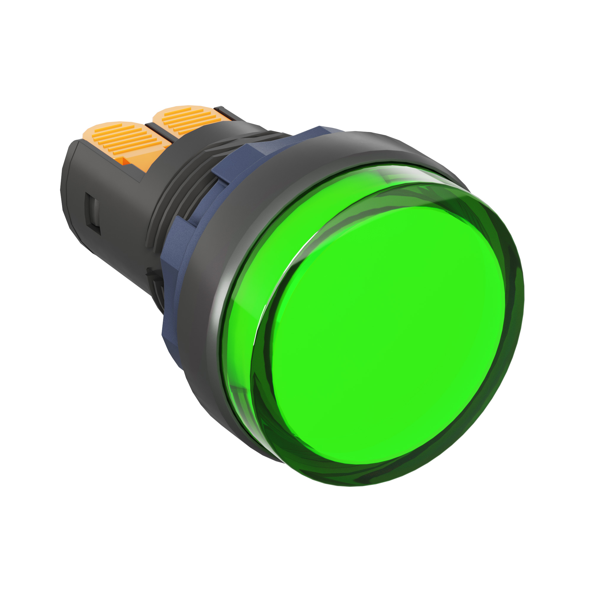 А56. Сигнальный M22L-F220GPP индикатор со  встроенным диодом 220В, зеленый, зажим Plug-In (ДКС)