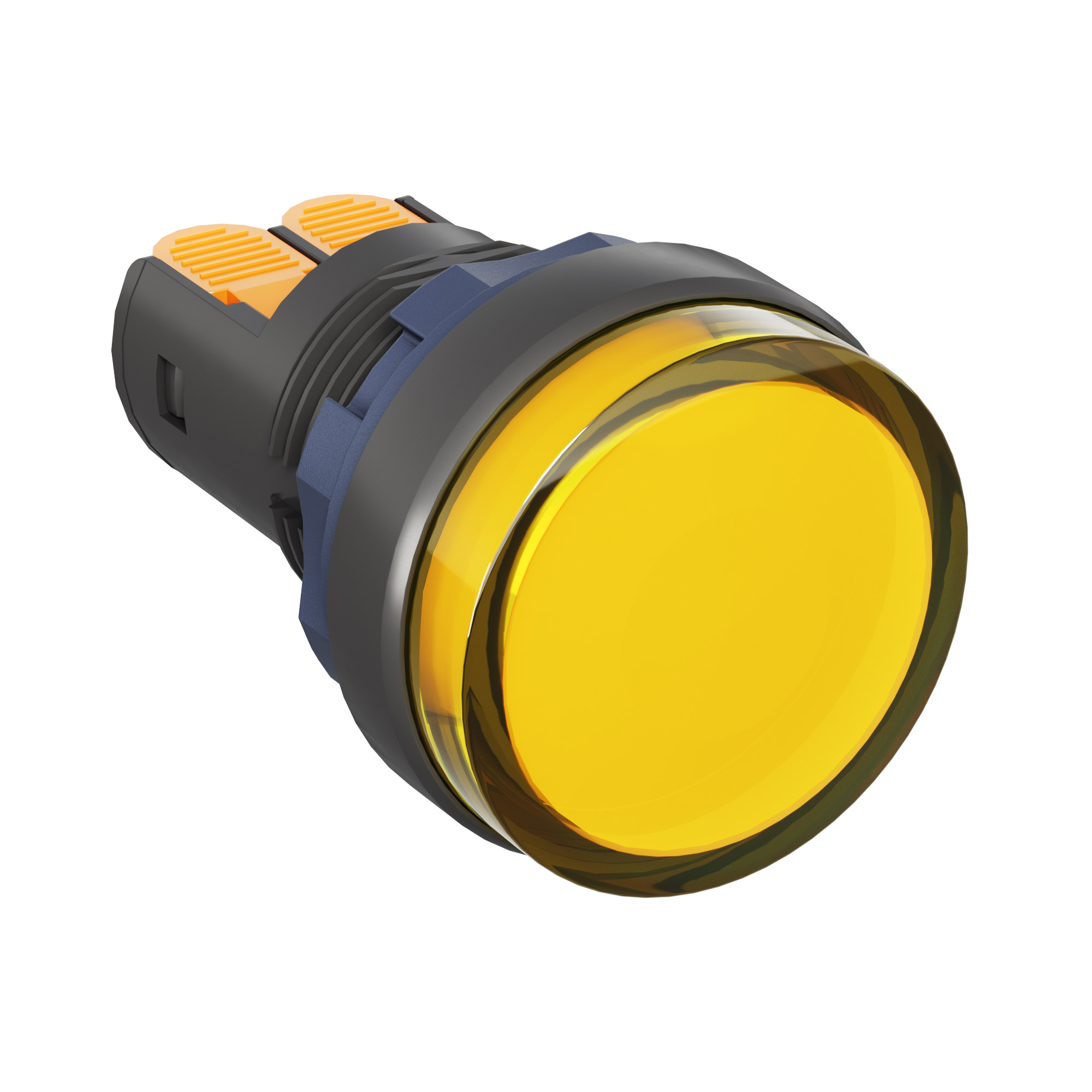 А56. Сигнальный M22L-F220YPP индикатор  со встроенным диодом 220В, желтый, зажим Plug-In (ДКС)