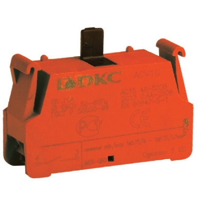 А56. Контактный ACV01 блок  с клеммным безвинтовым зажимом, нормально-замкнутый (Замена на:  (ДКС)