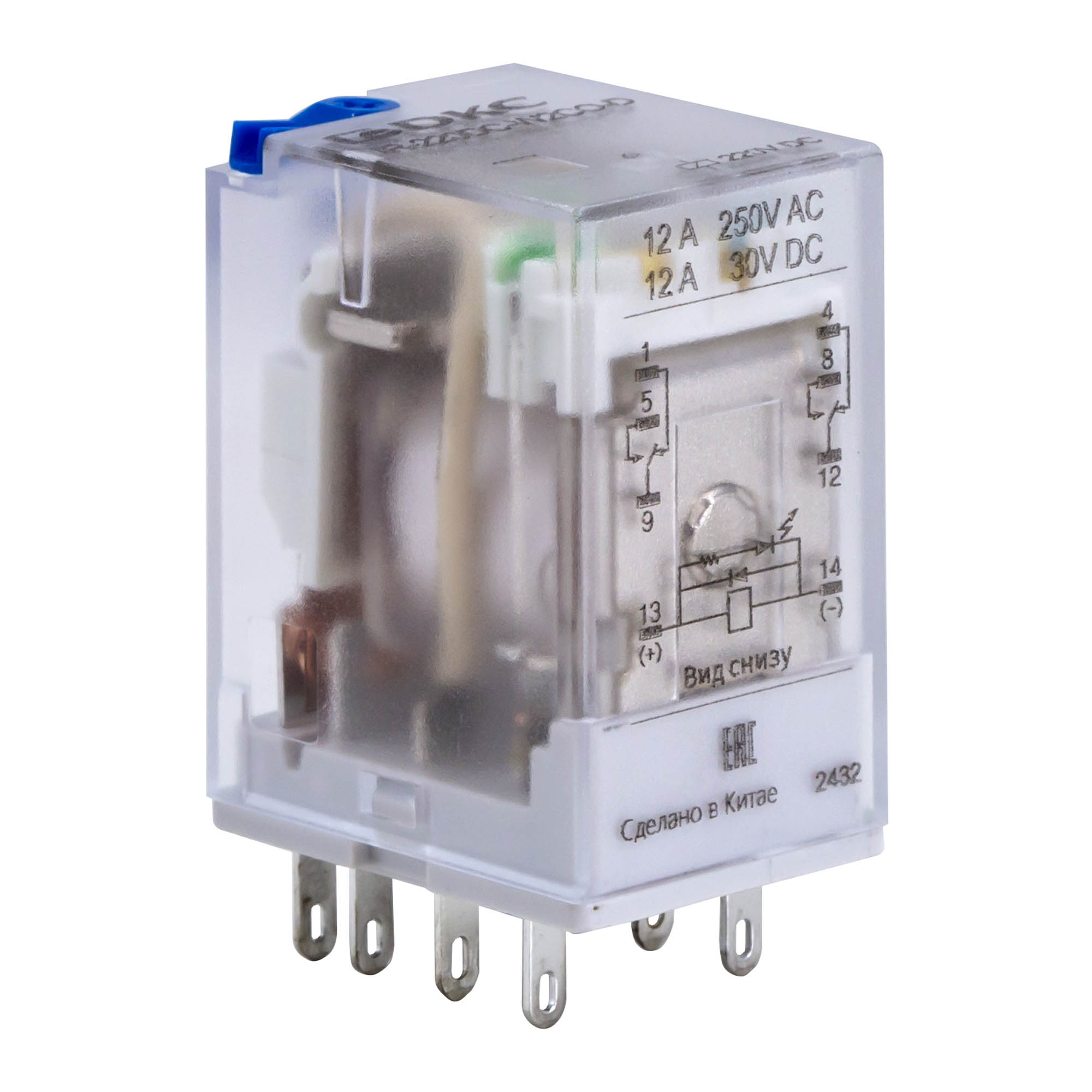 А46. Реле IR-220DC-W2CO-D миниатюрное промышленное общего назначения c норм. срабатыванием 0,6UN,  (ДКС)