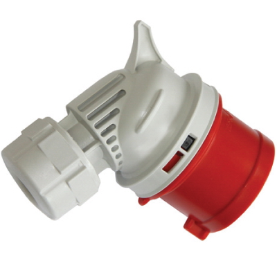 Р57. Вилка DISA020163 кабельная угловая IP44 16A 2P+E 230В (ДКС)