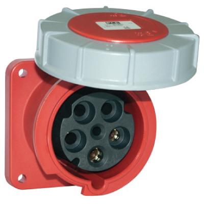 Р57. Розетка DISF021253 скрытой установки IP67 125A 2P+E 230V (ДКС)