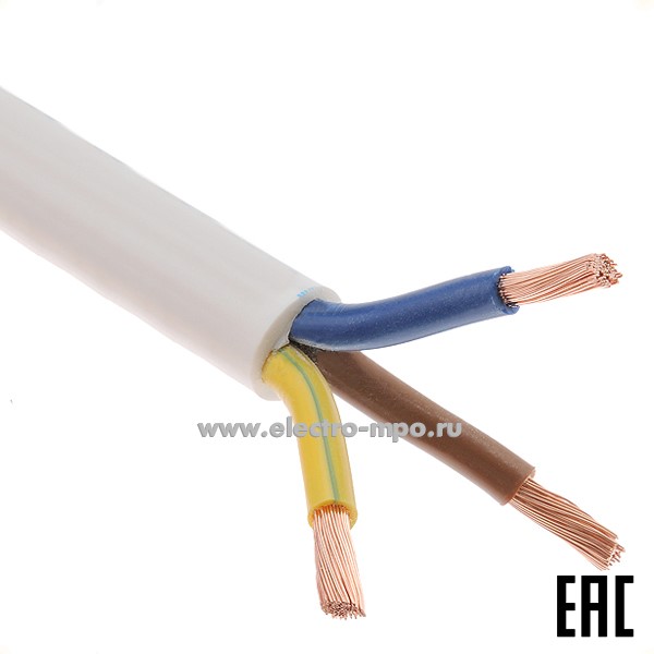П24. Провод ПВС 3х10,0 кв.мм белый ГОСТ (Калужский кабельный завод)