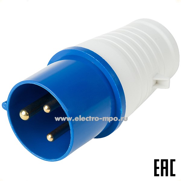 Р66. Вилка 11-8903 023 переносная 2Р+РЕ 32А 220В IP44 (Rexant)