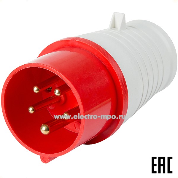 Р66. Вилка 11-8902 015 переносная 3Р+РЕ+N 16А 380В IP44 (Rexant)