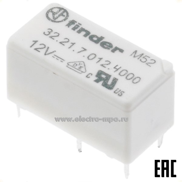 А94. Реле промежуточное 322170244000 24В DC(чувствит.) 6А 1перекл. контакт серия 32 (Finder)