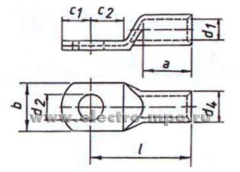 Г8847. Наконечник 10R/12 медный 150мм2 облегченный луженый под опрессовку (Gustav Klauke GmbH)