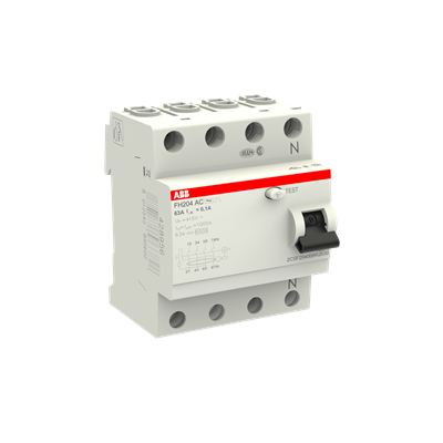 К65. FH204AC-63/0,1 Выключатель дифференциального тока 4-модульный ABB 2CSF204006R2630 (ABB)