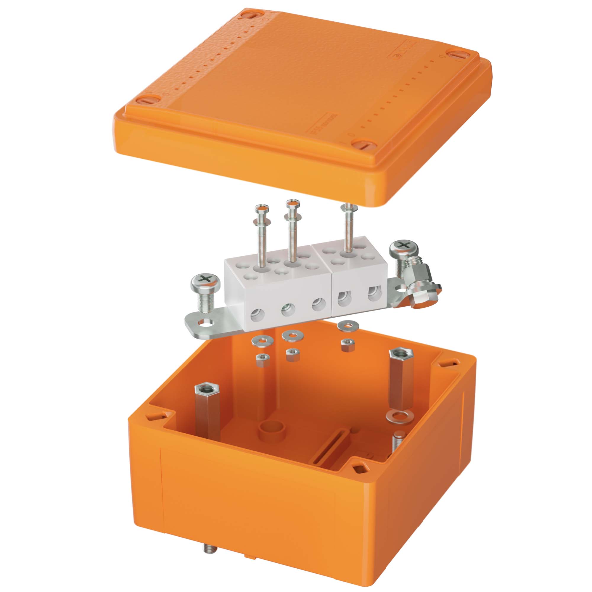 К15. Коробка FSB10510 пластиковая FS с гладкими стенками и клеммниками, IP56, 100х100х50 мм, 5р,  (ДКС)