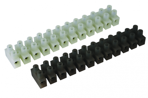 К45. КЛЕММНИК 43303PL/RR Полипропилен черный, 3р, 85 град., 450V, 32А, 6мм.кв. (р) (ДКС)