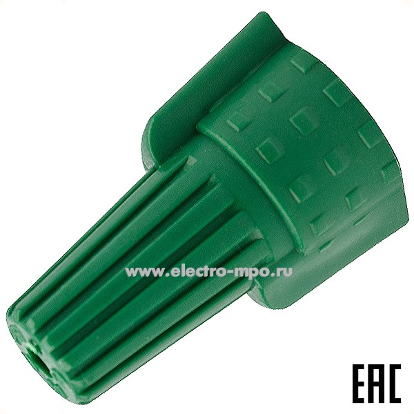 К29. Соединительный изолирующий зажим 08-0707 заземления с лепестками СИЗ-99 (5-16мм2) зеленый (Rexant)