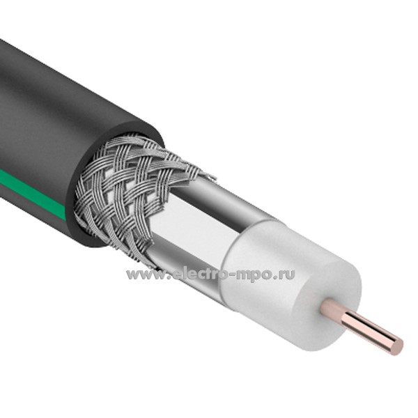 П20. Кабель 01-2436-1 коаксиальный SAT703B Cu/Al/Al 75% 75Ом OUTDOOR черный (PROconnect)