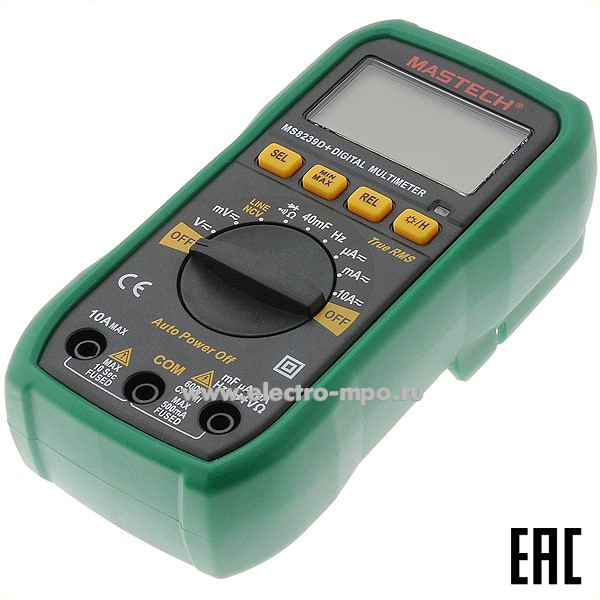 И4927. Мультиметр MS8239D+ (C, T+) цифровой профессиональный (Mastech)