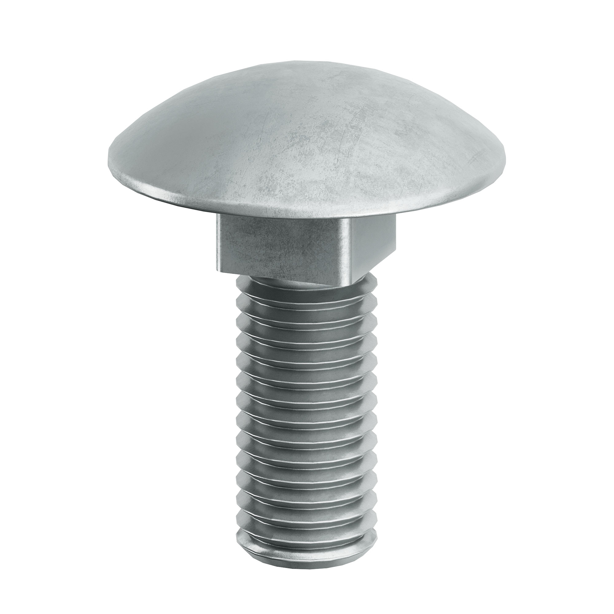 М93. Винт CM010616HDZ с гладкой головкой и квадратным подголовником М6х16,горячеоцинкованный (ДКС)