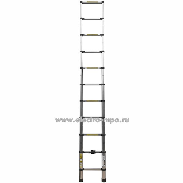 В6020. Лестница TLS 3.2 телескоп. алюминиевая 1 секция 3.2м 11ступ. (Алюмет)