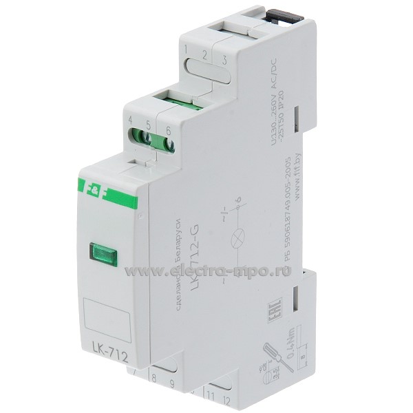А5208. Модульный индикатор LK-712 зелёный 230В (Евроавтоматика)