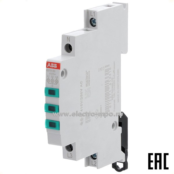 А5230. Модульный индикатор E219-3D зелёный/зелёный/зелёный 415/250В 2CCA703901R0001 (АВВ)