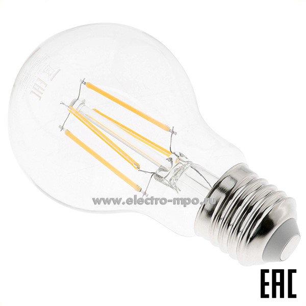 Л0001. Лампа 9Вт Б0043433 F-LED A60-9W-827-E27 855Лм 2700К светодиодная "груша" т/б свет (ЭРА)