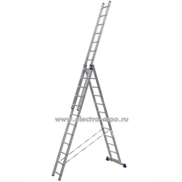 В6064. Лестница 5312 профессионал. универсал. алюм. 3 секции L=3,38-7,86м (Алюмет Россия)
