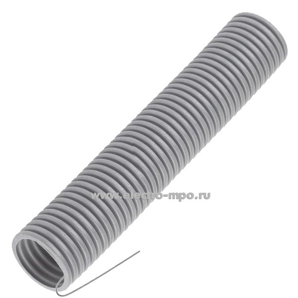 Т01. Труба 14001 гофрированная 40мм ПВХ (Dвнутр. 31,2мм) лёгкая, с зондом, IP55 (Рувинил Россия)