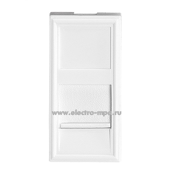 Ю1526. Накладка Variant+ 2CHY000010Z0000 136811-1 компьютерного разъема 1 модуль белая (АВВ)