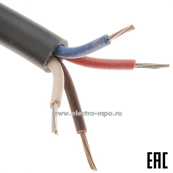 П1622. Кабель МКШнг(А)-LS 4х0,75 кв.мм Dн=7мм, Р=0,07кг/м ГОСТ (Брэкс Брянск)