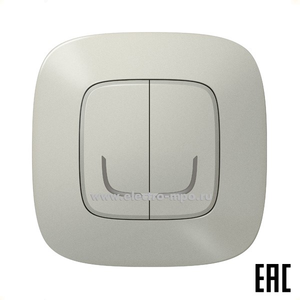 Ю8459. Выключатель Netatmo 752787 Valena Allure 2кл. беспроводной алюминий (Legrand)