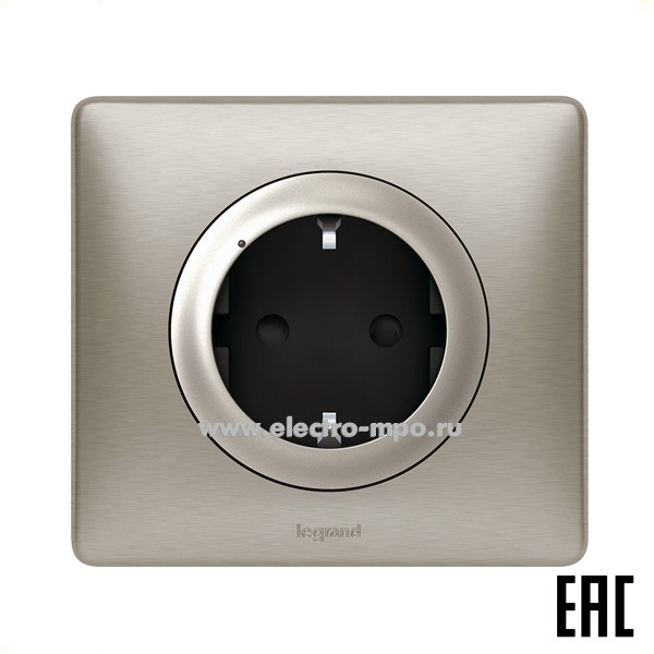 Ю8487. Розетка Netatmo 064837 Celiane с дистанционным управлением с/п титан (Legrand)