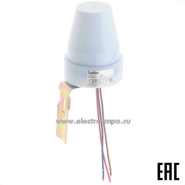 А4956. Фотосенсор LXP-02 220В 2200Вт 5-50Лк IP44 (Camelion Китай)