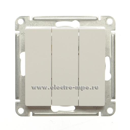 Ю4018. Механизм AtlasDesign ATN000131 выключателя 3 кл. с/п белый (Systeme Electric)