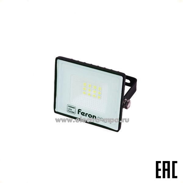 С0582. Прожектор 41537 LL-1000 Feron.PRO 220-240V 10Вт 900Лм 6400К светодиодный IP65 (Feron)