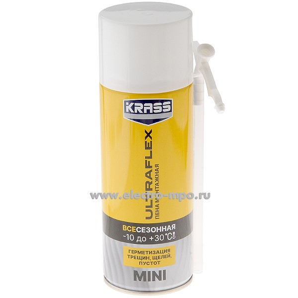 М7007. Пена монтажная 9592462 "KRASS ULTRAFLEX Mini" 250мл всесезонная (KRASS)