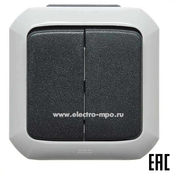 Ю1554. Переключатель Variant+ 2CHN585251C4517 3558N-C52510S 2кл. IP54 о/п серый (АВВ)