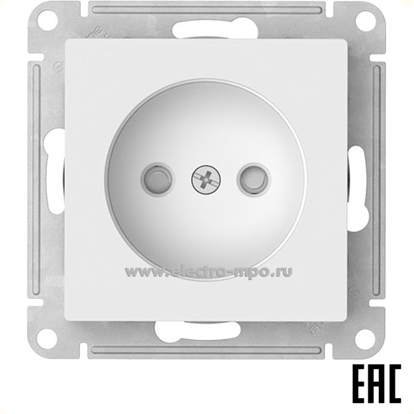 Ю52. Механизм AtlasDesign ATN000149S розетки со шторками безвинт. зажим. с/п белый (Systeme Electric)
