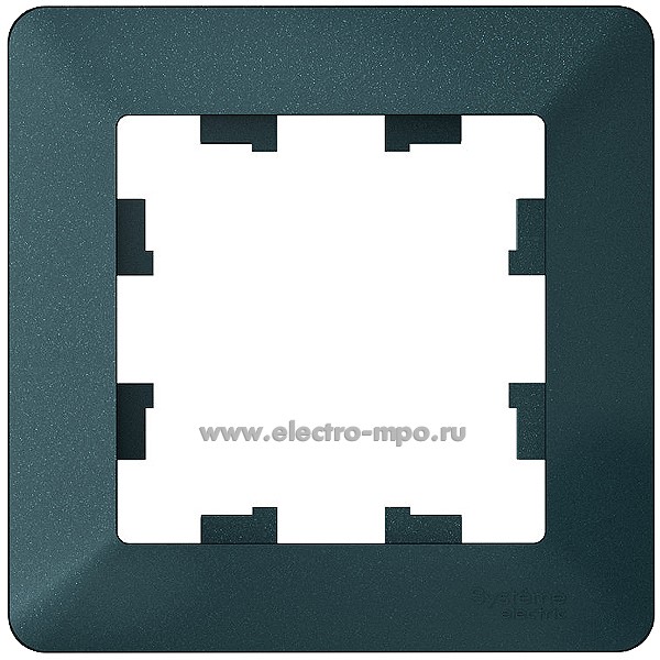 Ю32. Рамка-1 AtlasDesign Air ATN220801 изумруд/дымчатый черный (Systemе Electric)